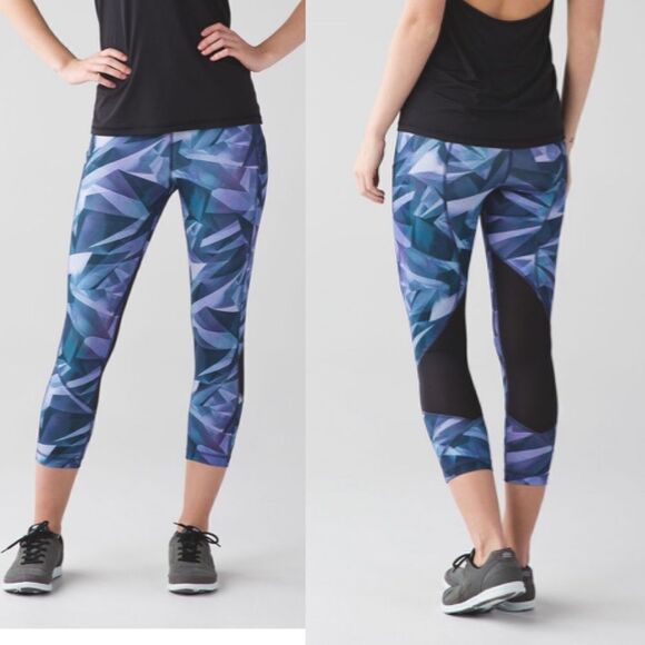 Lululemon Pace Rival Crop Pretty Prism Multi / Black - Picture 4 of 12